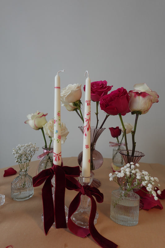 Floral Grace Tapers: Valentine's Day Collection Bundle