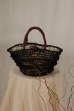 Dark Abaca Market Tote